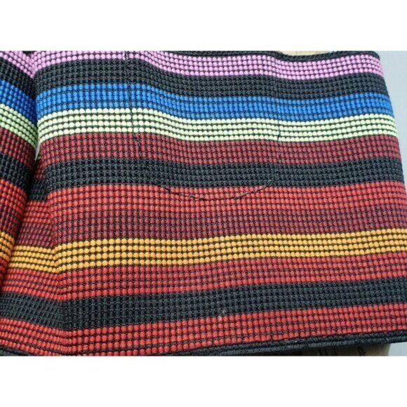 Avenue Ladies 10W Striped Rainbow Slip On Wedges Cork Sandals - Picture 7 of 12